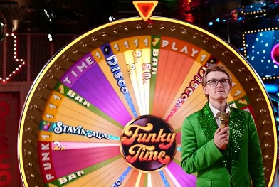 Gamma di scommesse in Funky Time live